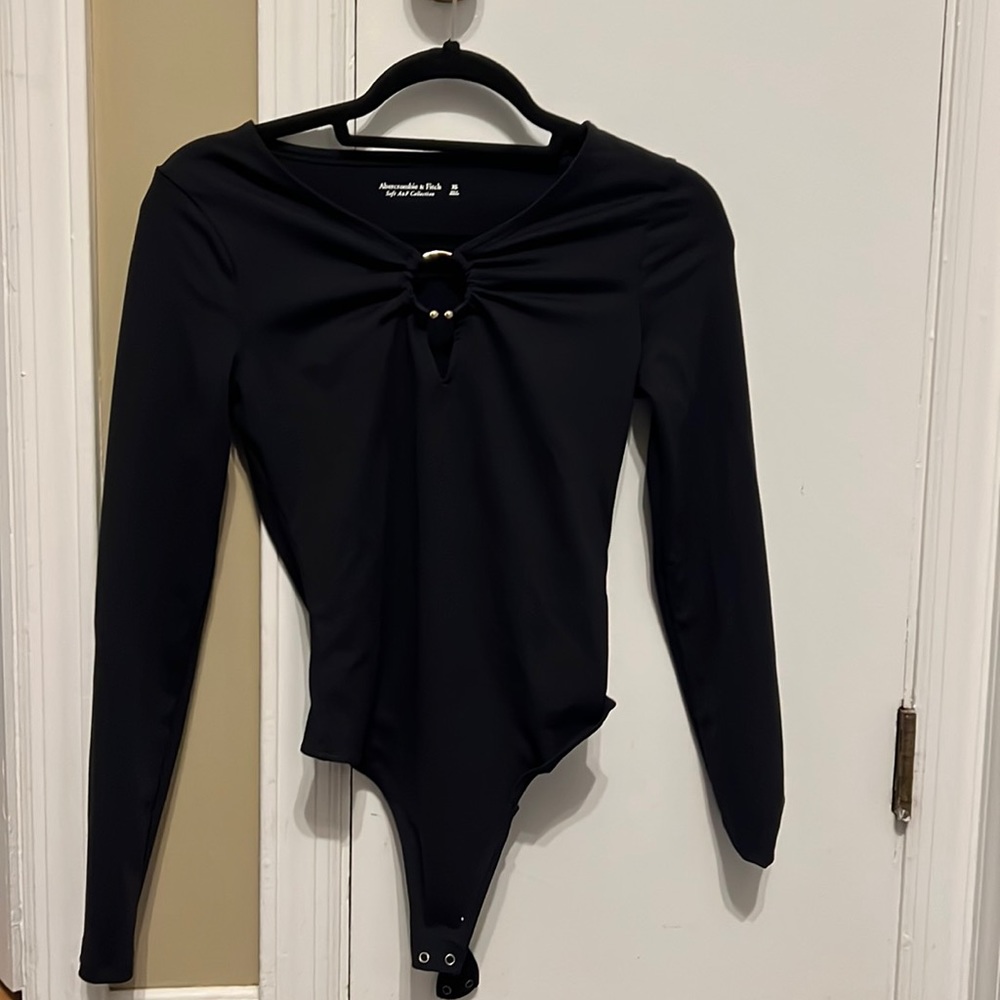 Abercrombie long sleeve black body suit